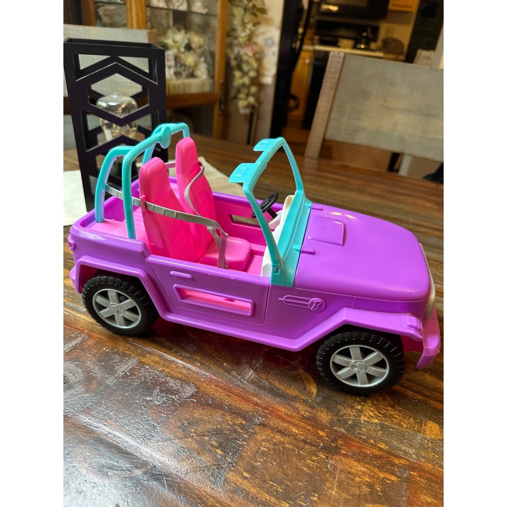 Barbie Beach Cruiser Purple Jeep SUV Vehicle with Pink Interior and Seatbelts